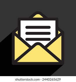 envelope simple icon, vector illustration 
