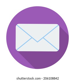 Envelope. Single flat color icon. Vector illustration.