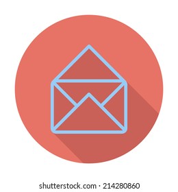 Envelope. Single flat color icon. Vector illustration.