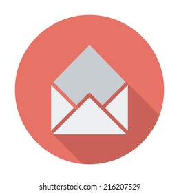 Envelope. Single flat color icon. Vector illustration.