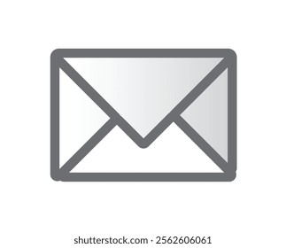 Envelope social mail icon. newsletter web buttons, flat thin e-mail pictogram on white background. Send mail message line signs: messaging, social icon, email symbols, EPS vector illustration.