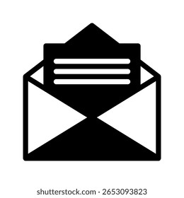 Envelope Solid Icon. Editable Stroke. Can be used for website UI and mobile applications.
