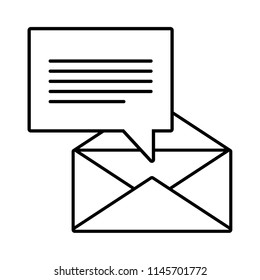 envelope and speech bubble