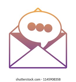 envelope and speech bubble