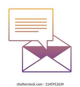 envelope and speech bubble