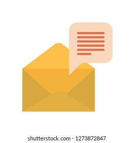 envelope with speech bubble isolated icon