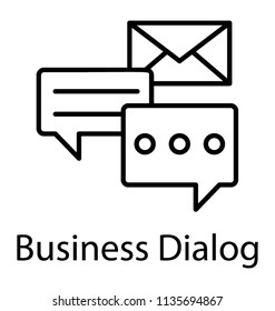
An envelope and speech bubbles symbolising email marketing concept 
