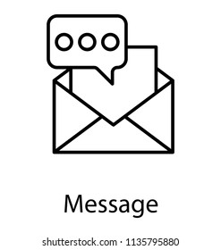 
An envelope and speech bubbles symbolising email marketing concept 
