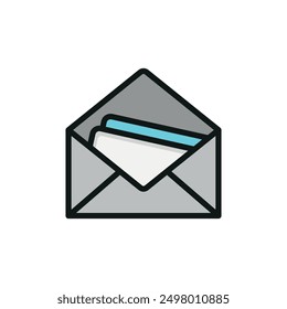 Plantillas de diseño de Vector de icono estacionario de sobres concepto simple y moderno