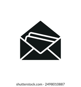 Plantillas de diseño de Vector de icono estacionario de sobres concepto simple y moderno