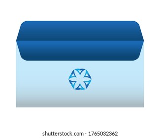 sobre con diseño de ilustración vectorial de plantillas de papel