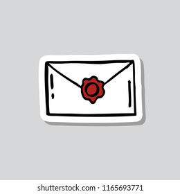 envelope sticker doodle icon