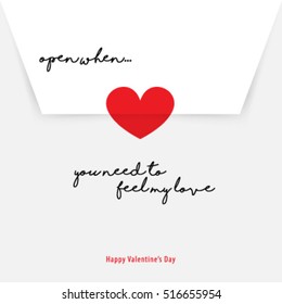 Envelope Sweet Message for Valentine's Day Layout/Design Cover Background