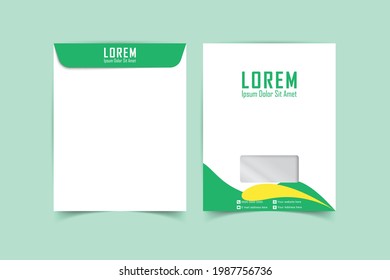 Envelope template. A4 Envelope design with front and back. Luxury, Modern, Elegant, Professional Minimalist Business A4 Envelope design. Vector illustration