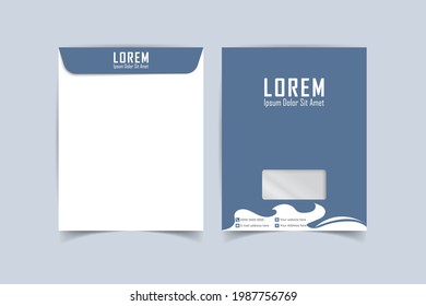 Envelope template. A4 Envelope design with front and back. Luxury, Modern, Elegant, Professional Minimalist Business A4 Envelope design. Vector illustration