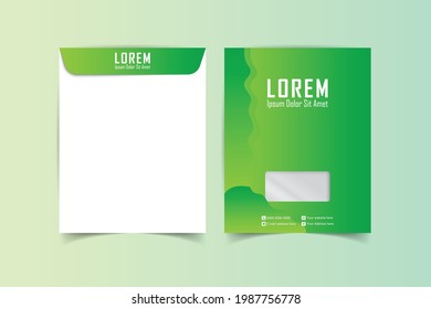 Envelope template. A4 Envelope design with front and back. Luxury, Modern, Elegant, Professional Minimalist Business A4 Envelope design. Vector illustration