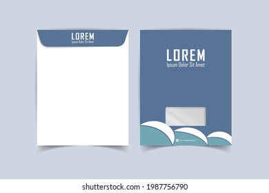 Envelope template. A4 Envelope design with front and back. Luxury, Modern, Elegant, Professional Minimalist Business A4 Envelope design. Vector illustration