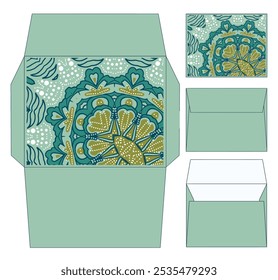 modelo de envelope com ilustração batik