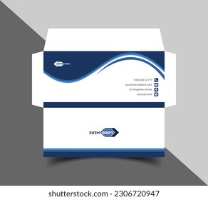 Envelope template design. Envelope A4. Envelope A4 vector design. white background, vector illustration. Stationery template design kit.