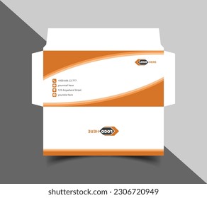 Envelope template design. Envelope A4. Envelope A4 vector design. white background, vector illustration. Stationery template design kit.