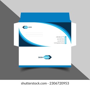 Envelope template design. Envelope A4. Envelope A4 vector design. white background, vector illustration. Stationery template design kit.