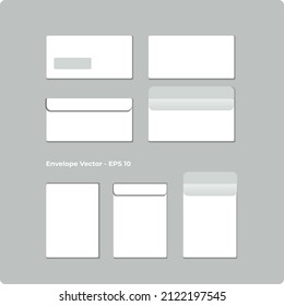 Envelope Template. Vector. A4 and diplomats envelope. Mockup. Corporate Identity. Stationery Items.
