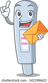 With envelope test pack isolated in the cartoon