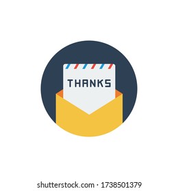 Envelope Thank You Letter Vector Icon Stock Vector (Royalty Free ...