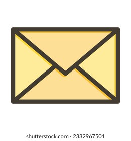 Envelope Thick Line Filled Colors For Personal And Commercial Use.
