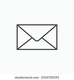 Envelope thin line vector icon.