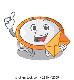 With envelope trampoline character room on place isolated