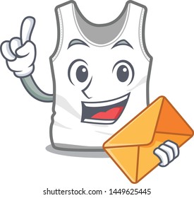 With envelope undershirt isolated with in the cartoon