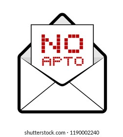 envelope with unsuitable message in spanish