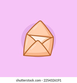 Envelope Vector Cartoon Art Illustration on Isolated Background. Valentine Vector Illustration. Valentine Logo Concept. Valentine Cartoon Style Illustration.