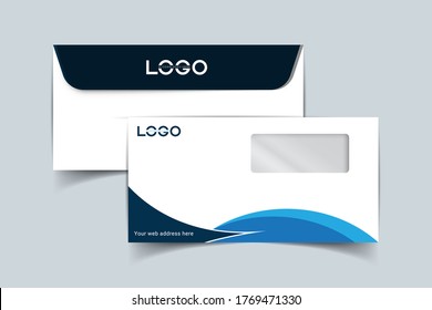 Envelope vector design. digital hand drawn. Paper envelope set isolated on white background, vector illustration. Stationery Template Design Kit.