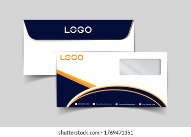 Envelope vector design. digital hand drawn. Paper envelope set isolated on white background, vector illustration. Stationery Template Design Kit.