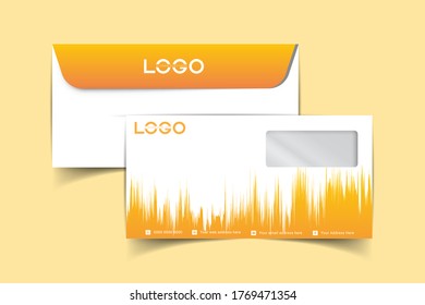 Envelope vector design. digital hand drawn. Paper envelope set isolated on white background, vector illustration. Stationery Template Design Kit.