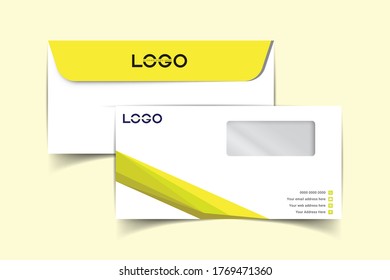 Envelope vector design. digital hand drawn. Paper envelope set isolated on white background, vector illustration. Stationery Template Design Kit.