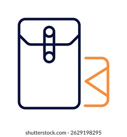 Envelope Vector Design for Letter Mail and Paper Message. Office communication icon, mailing service and document delivery. Line Duo Tone Icon