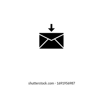 Envelope vector flat icon. Isolated message coming, email notification illustration 
