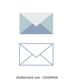 Envelope Vector Icon Color & Line