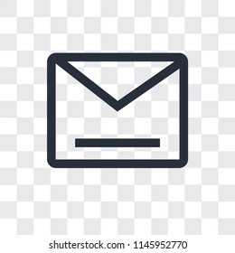 Envelope vector icon isolated on transparent background, Envelope logo concept