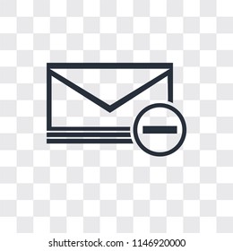 Envelope vector icon isolated on transparent background, Envelope logo concept