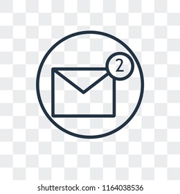 Envelope vector icon isolated on transparent background, Envelope logo concept