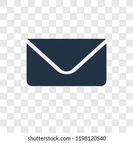 Envelope vector icon isolated on transparent background, Envelope transparency logo concept