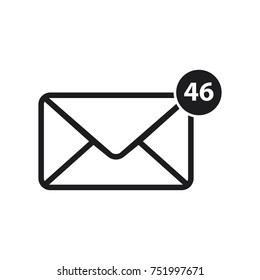 envelope vector icon, letter icon, message icon 