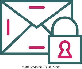 Envelope Vector Icon Line Two Color