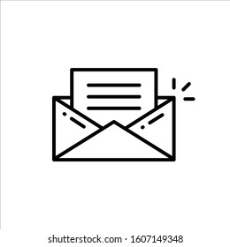 Envelope vector icon. Mail flat sign design. Envelope symbol pictogram