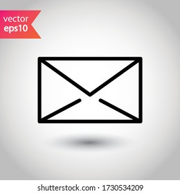 Envelope vector icon. Mail flat sign design. Envelope symbol pictogram