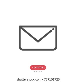 Envelope vector icon, mail symbol.